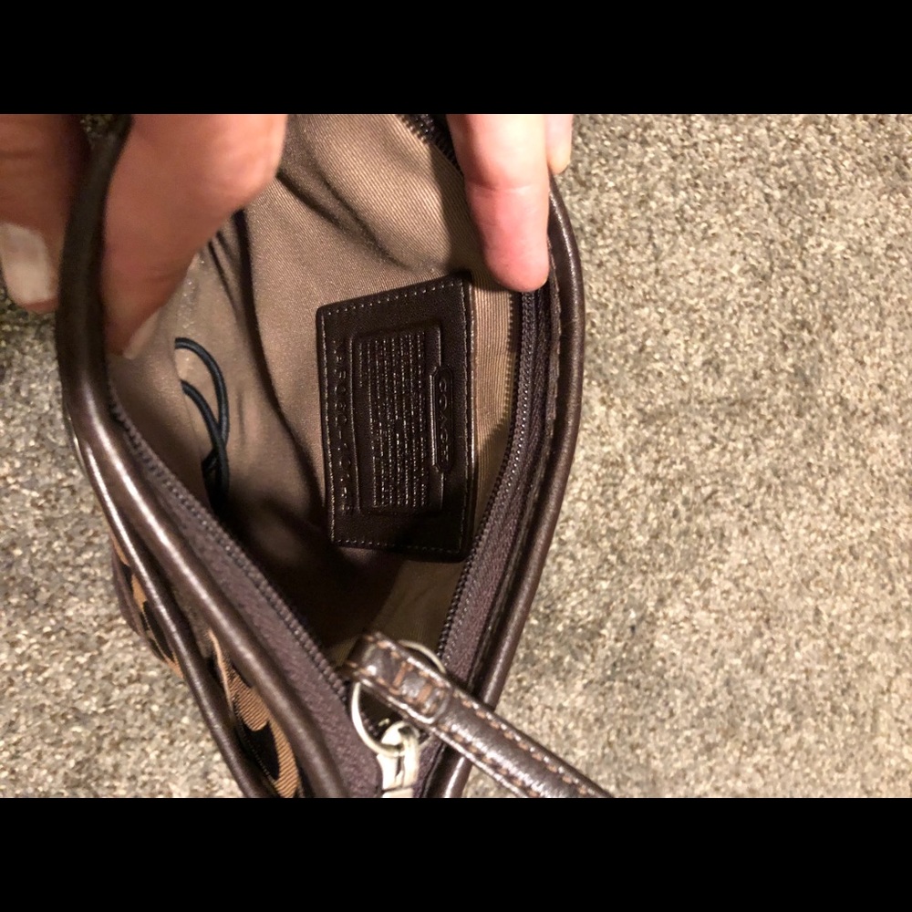 Brown Coach crossbody purse